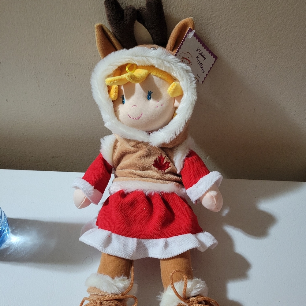 Kiddy Kritters Reindeer Girl Plush Doll New 15in